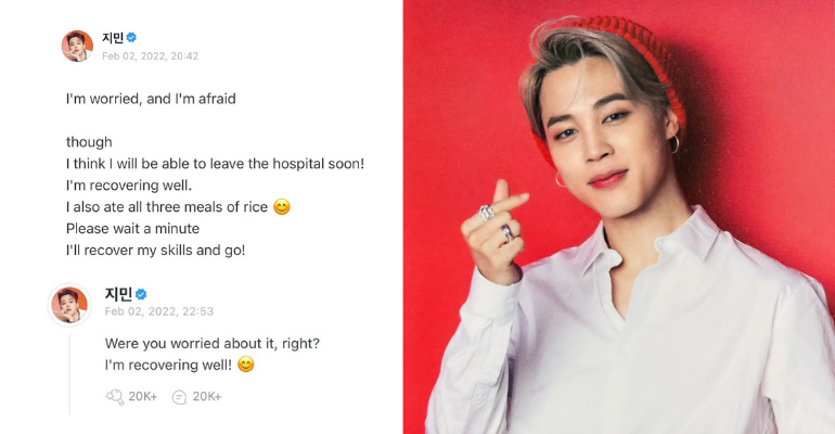 bts jimin tested positive for covid reassures fans on weverse that he is doing okay