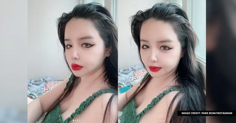 park bom unrecognizable to netizens after posting selfies