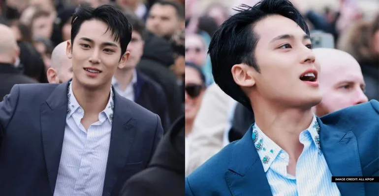 kim mingyu of seventeen embraces tanned skin in recent dior fashion week